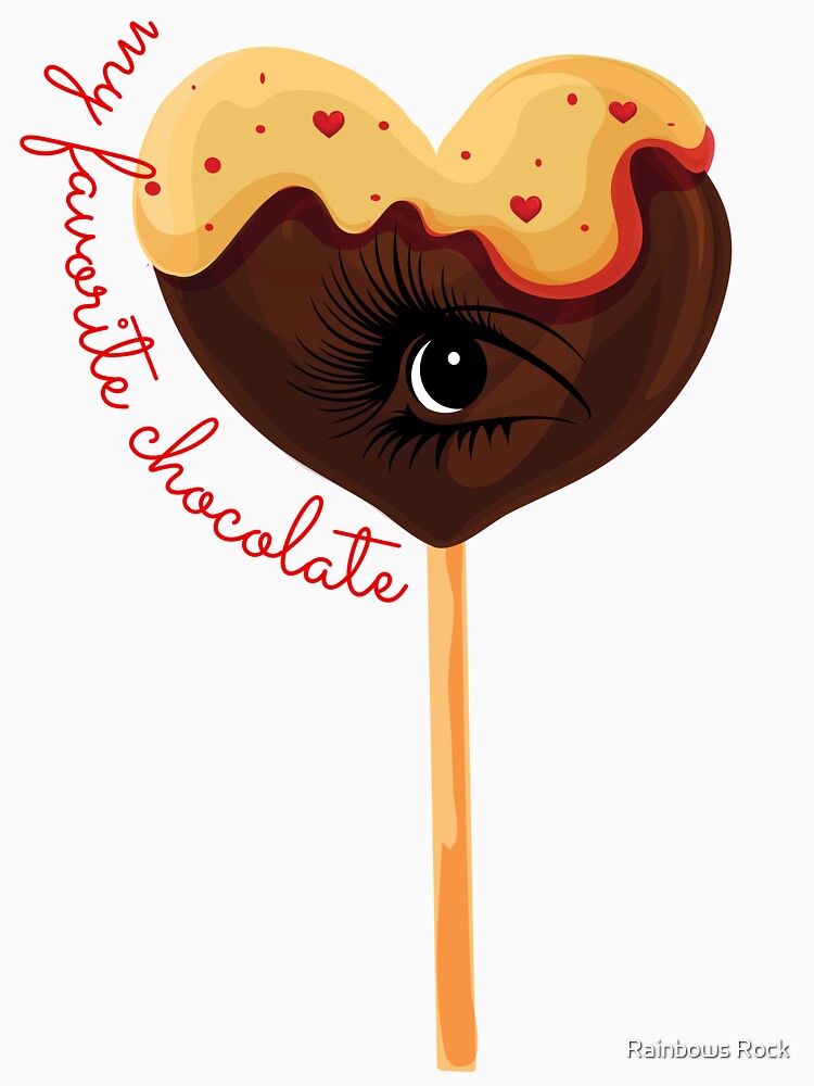 Valentines Day Couples Matching Valentine Fun | You're Favorite Chocolate on Black by Rainbows Rock