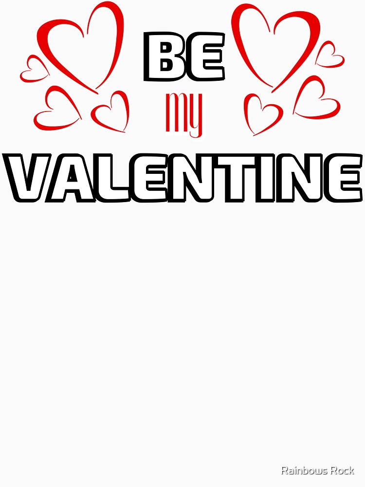 Valentines Day Couples Matching Valentine Fun | Be My Valentine Red and Black by Rainbows Rock