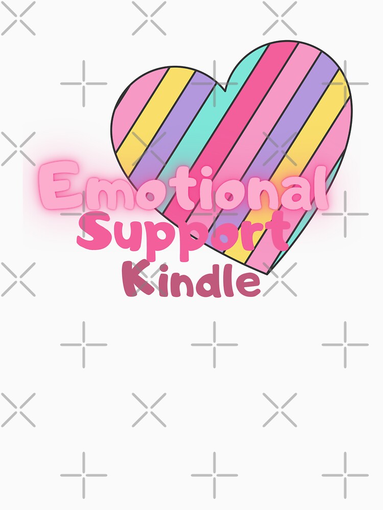 Emotional Support Kindle Pink - Heart by WittyWomenByCat