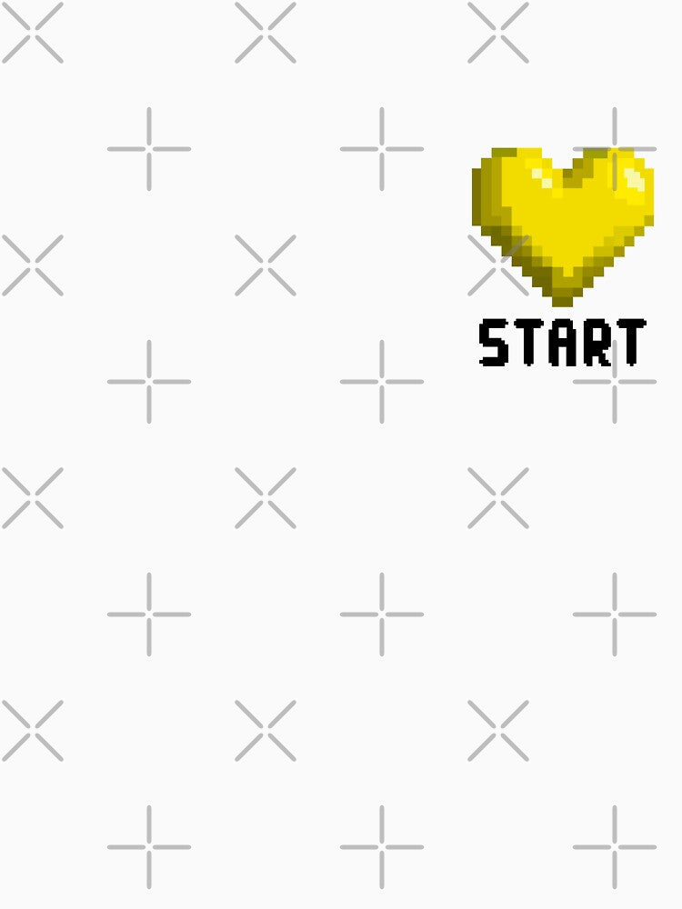 Pixelated Yellow Heart - Retro Gaming by Fikuall