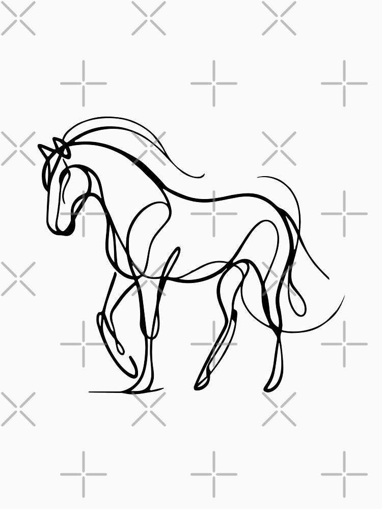 Horse Line Art by meladesigne