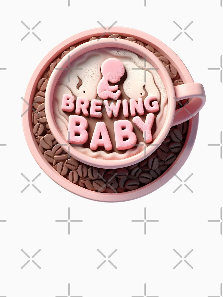 Brewing Baby Announcement - Coffee Themed Baby Announcement by StyLeHi