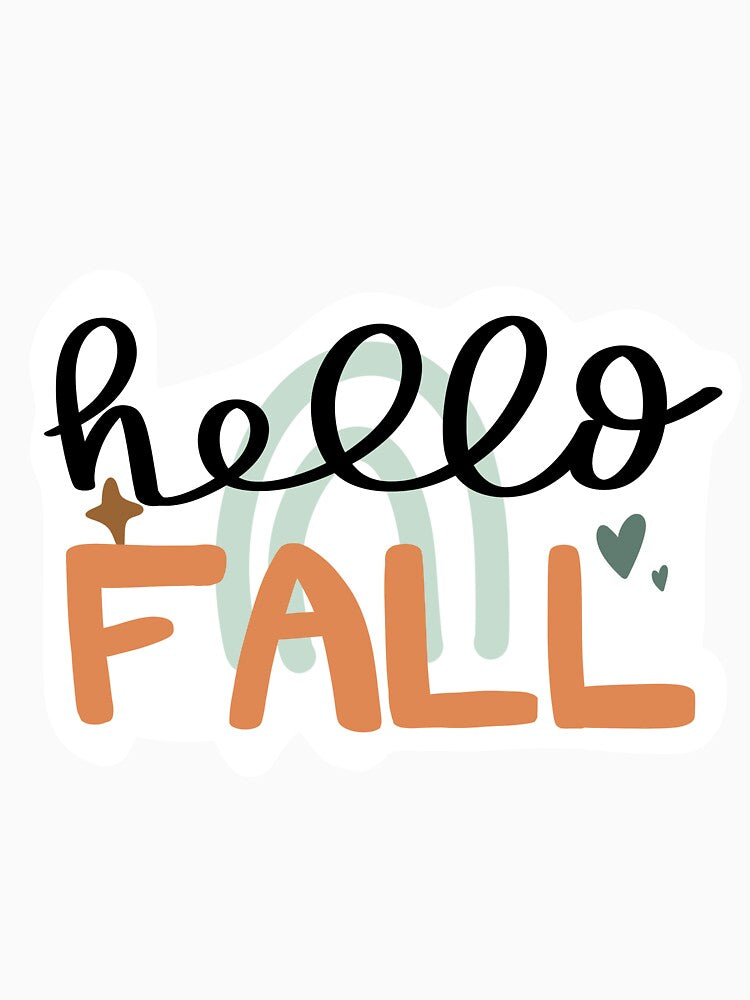 handlettering hello fall boho rainbow by emmaleighhowie