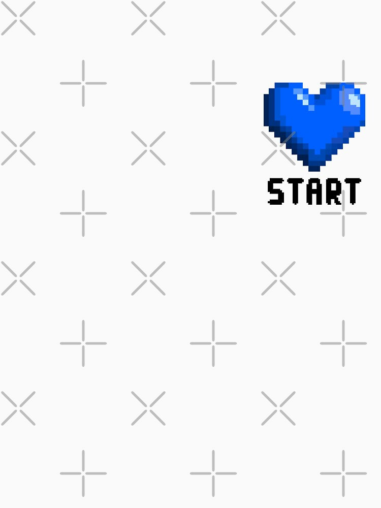 Pixelated Blue Heart - Retro Gaming by Fikuall