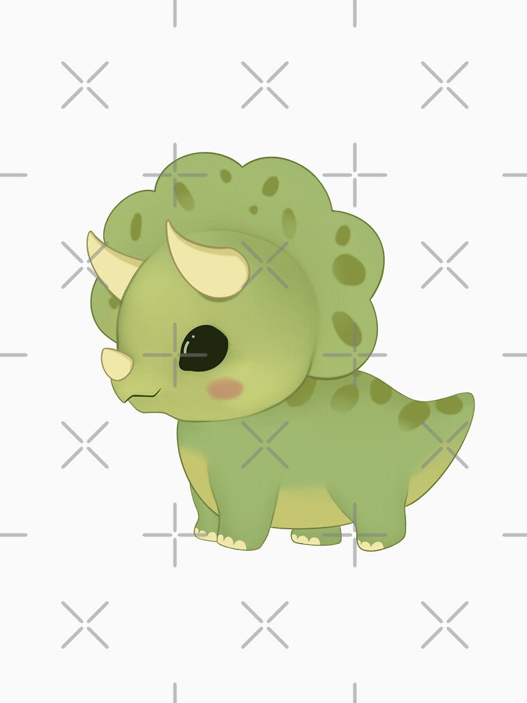 Dinosaur Triceratops Cute green by ChonanDesigns