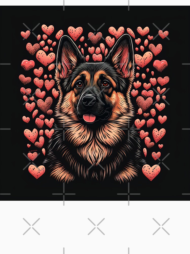 German Shepherd Dog Valentine by Juliascutecornr