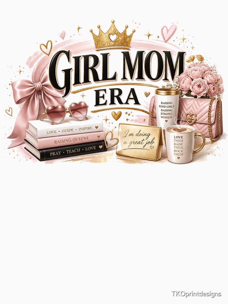 Girl Mom Era Shirt, Trendy Girl Mom Tee, Modern Mom Shirt, Motherhood Girl Mom Gift by TKOprintdesigns