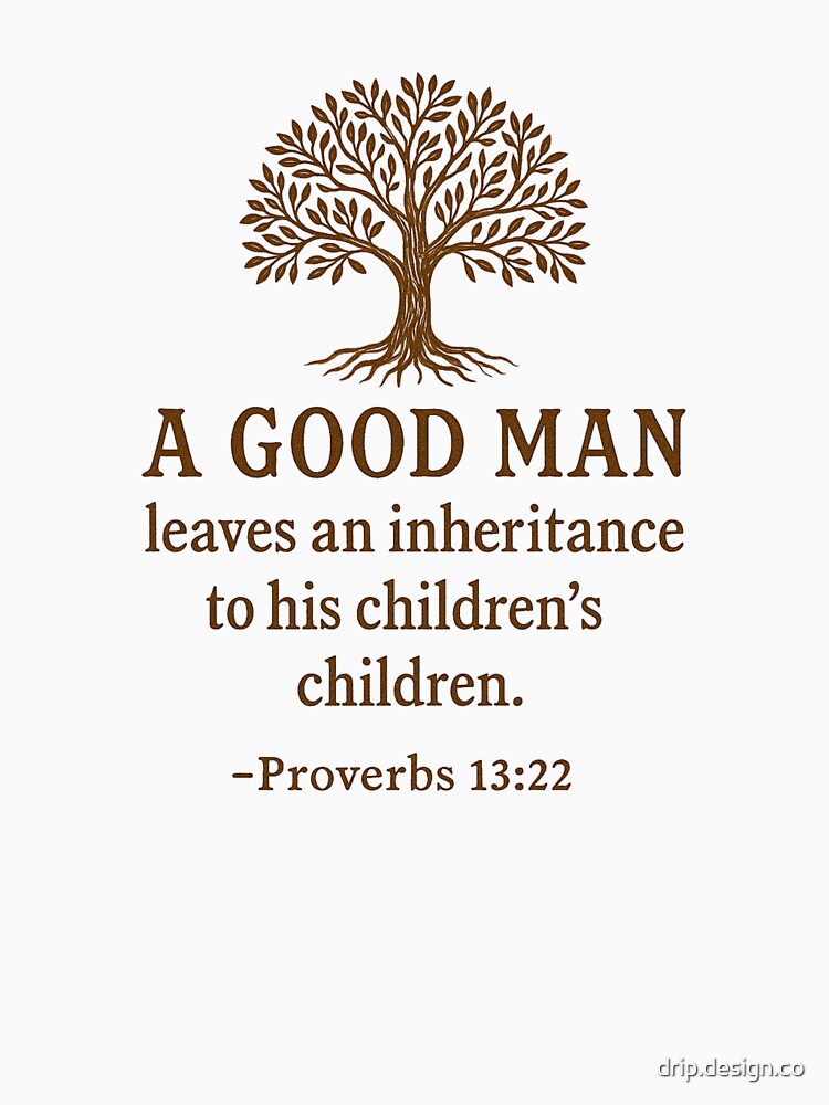 A Good Man Proverbs 13:22 Bible Verse Design by drip.design.co