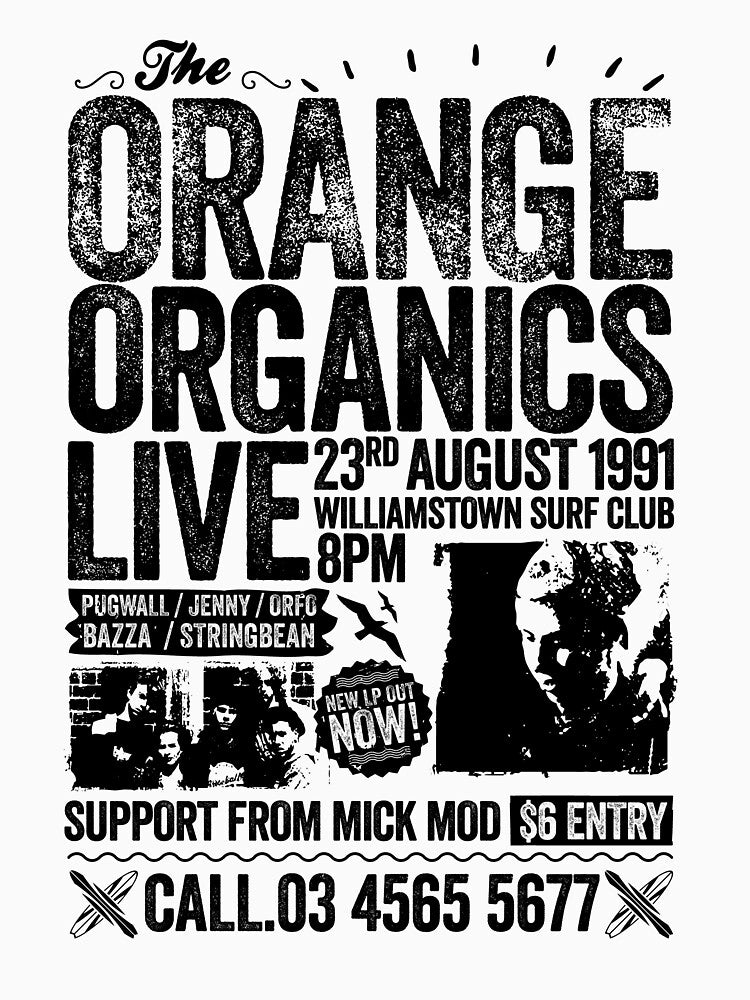 Pugwall - Orange Organics Retro poster by James Merrick