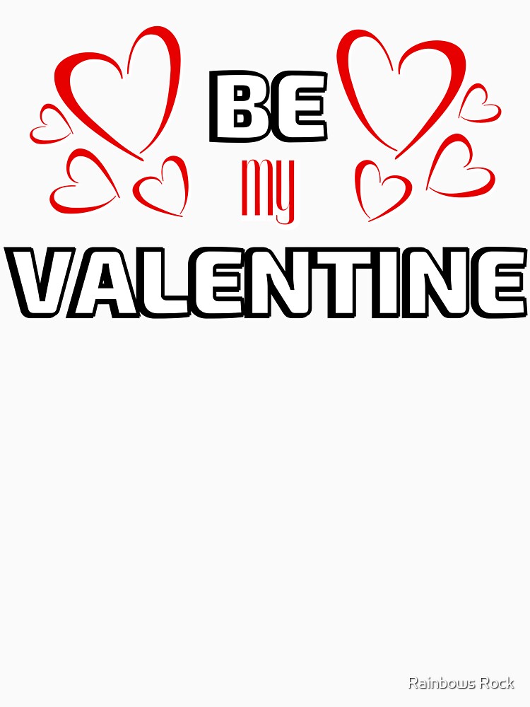 Valentines Day Couples Matching Valentine Fun | Be My Valentine Red and Blue Green by Rainbows Rock