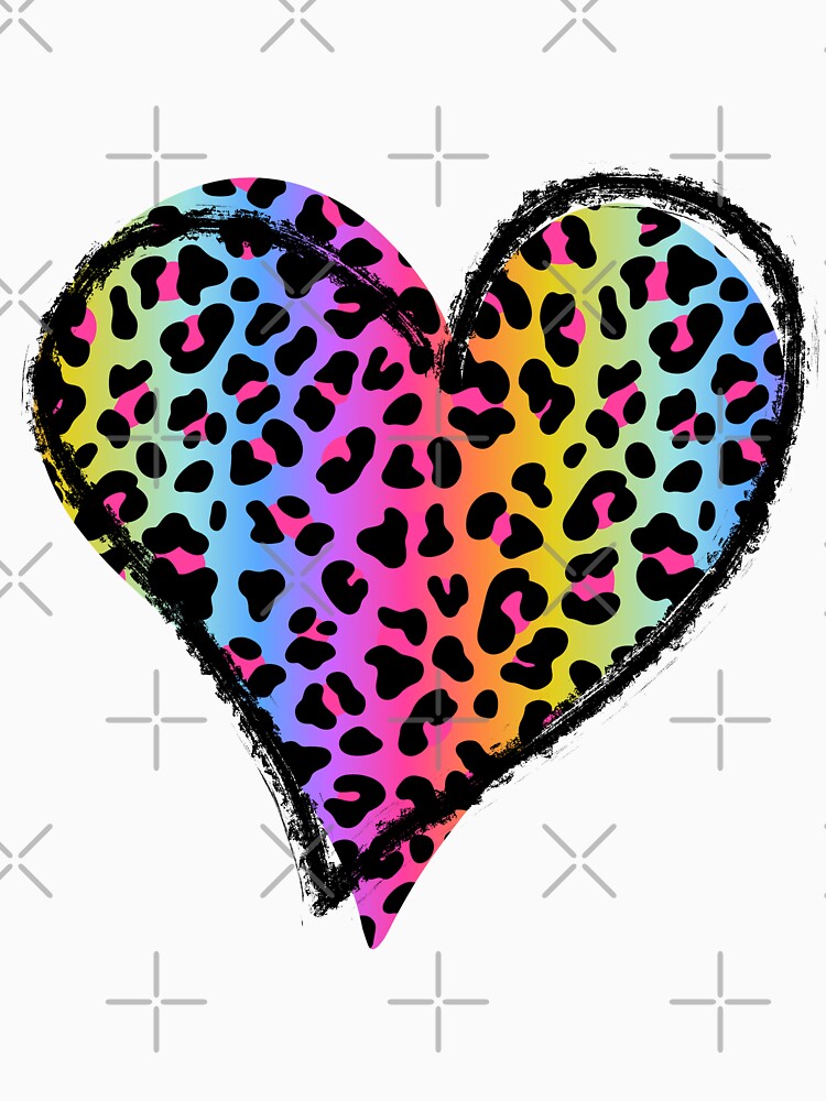 Colourful Leopard heart by sheelashop