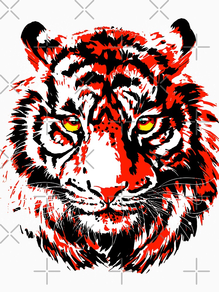 Red Tiger Head - Realistic Tiger Eyes by BigWildKiwi