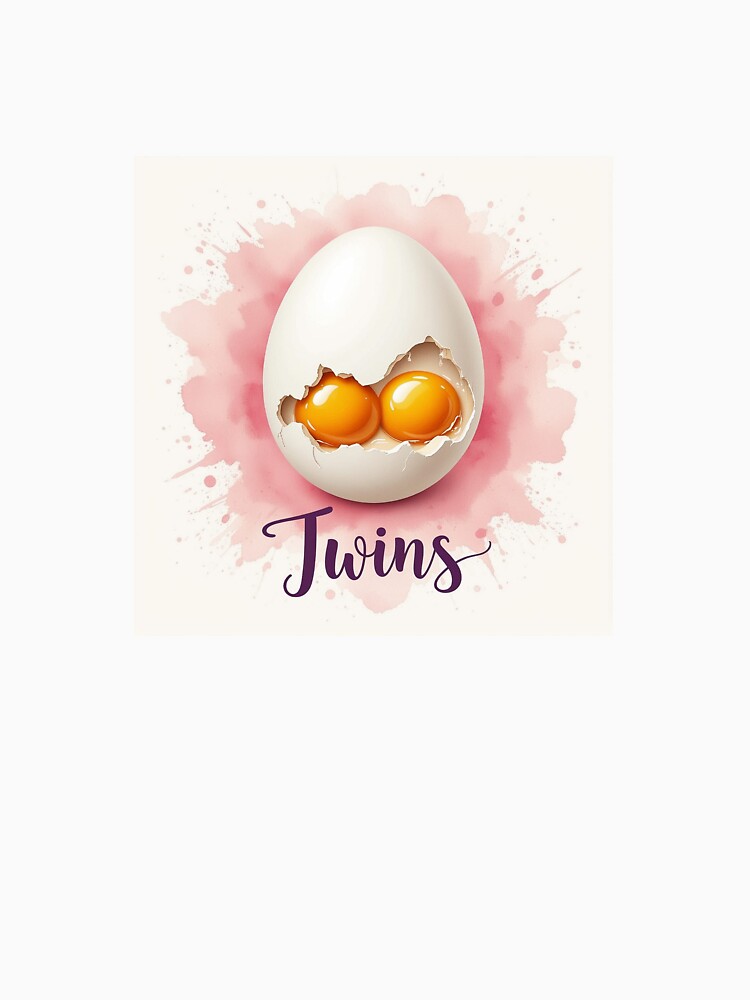 The design conveys blessing, new life, and double joy — perfect for a twin pregnancy announcement or dream interpretation content about the blessing of twins. by JoyHonest