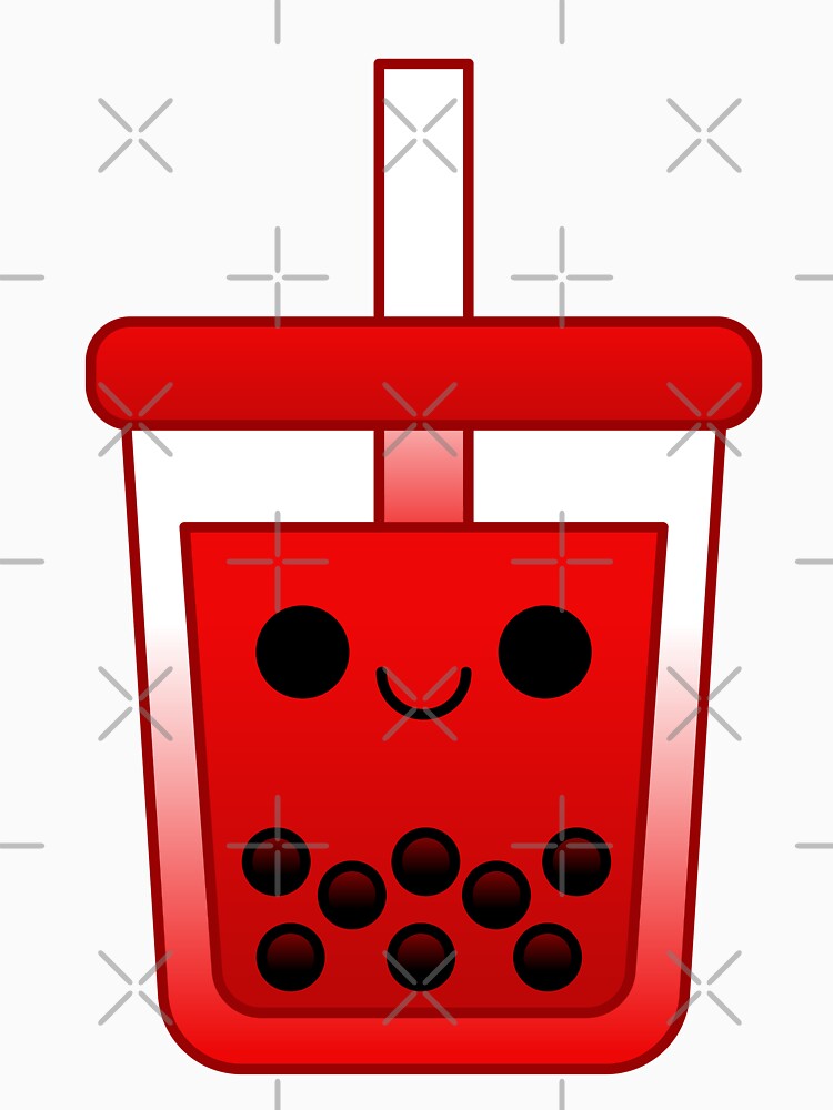 kawaii red boba tea by kittybox