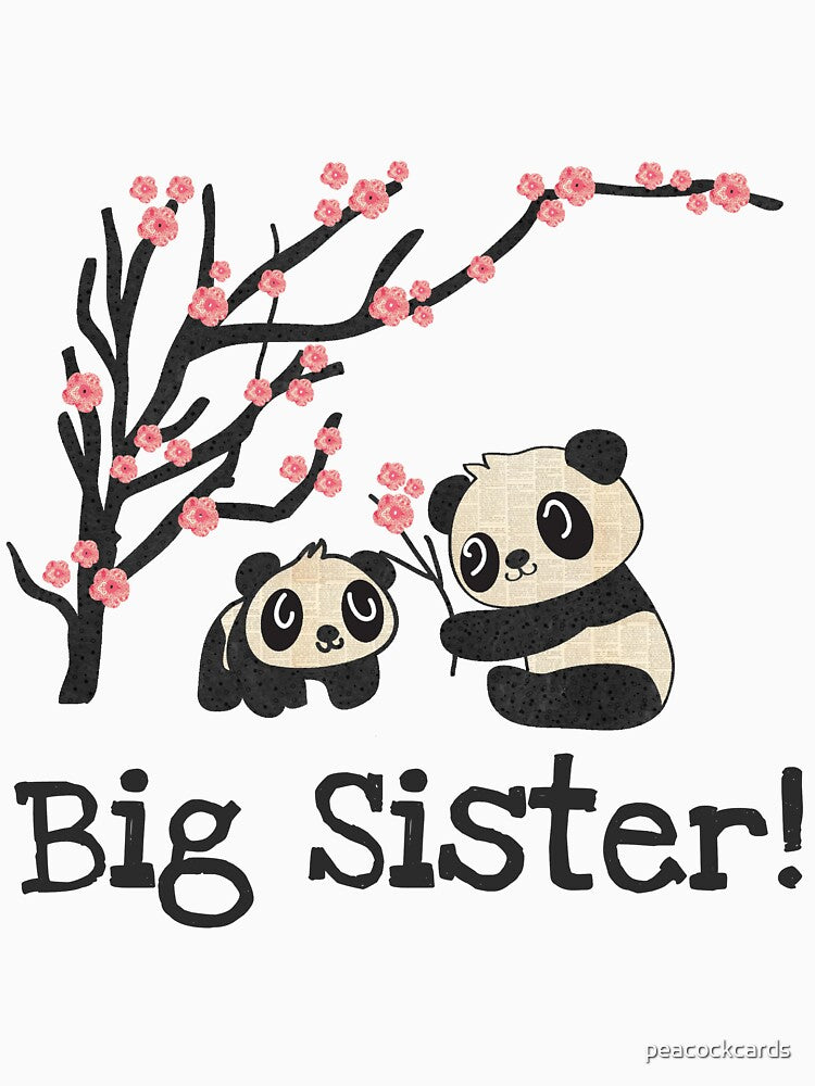 Panda Bears Big Sister by peacockcards