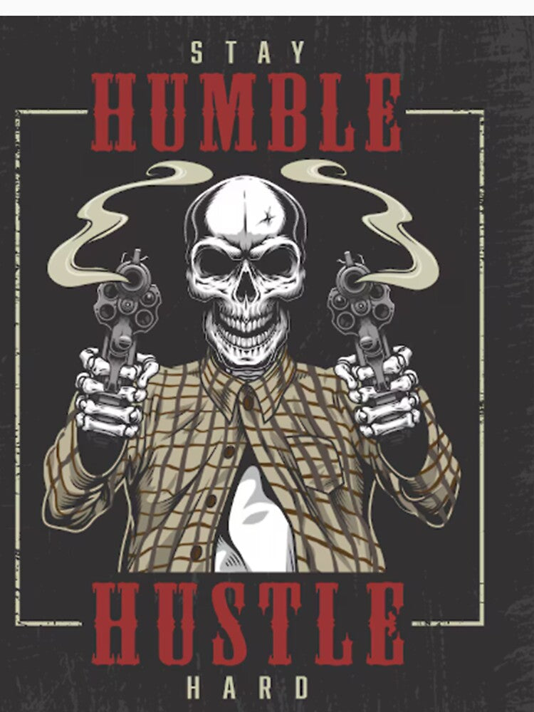 Stay Humble Hustle Hard | Motivational Streetwear Typography by The Curated Palett