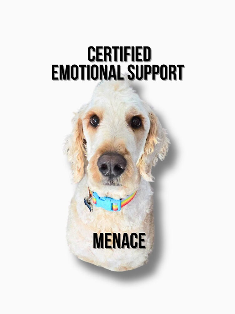 Emotional Support Menace Dog Shirt by MonsterGamerDash