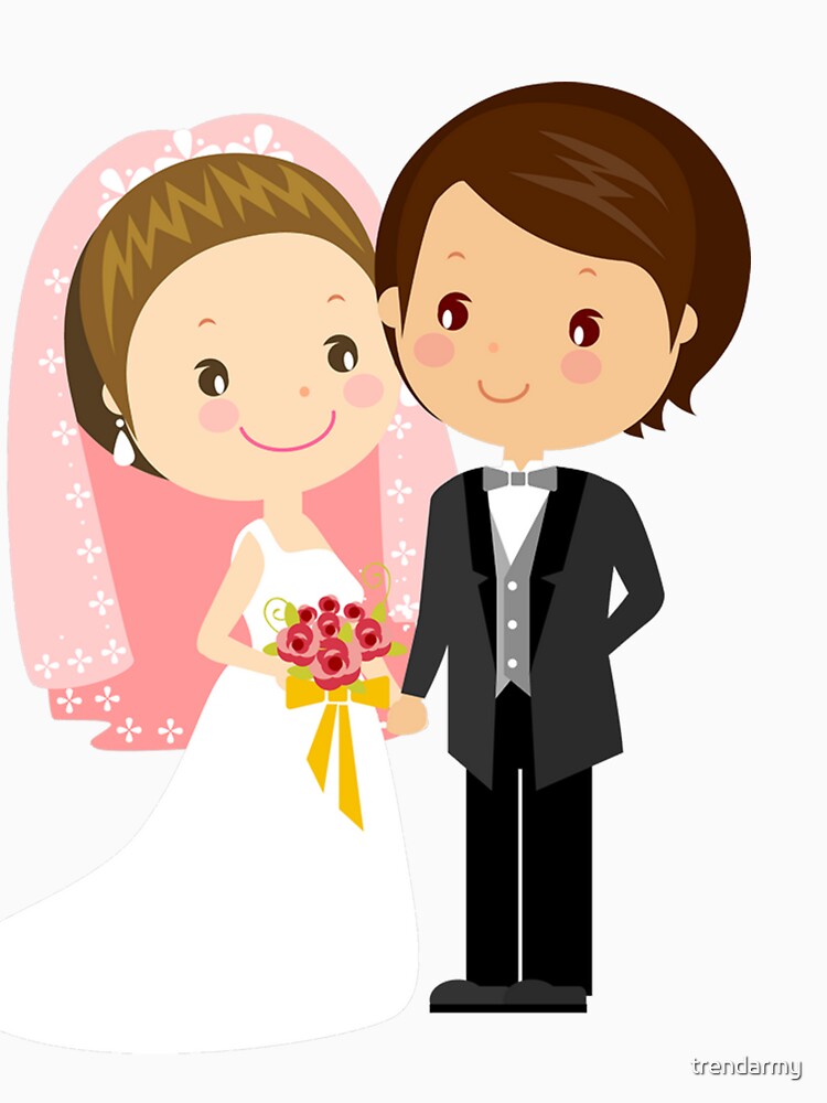Adorable Just Married Couple in Love by trendarmy