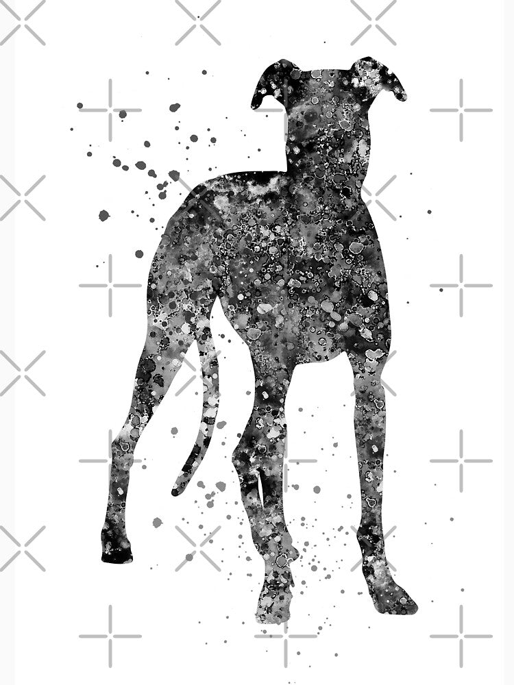 Whippet, Whippet art, watercolor Whippet by Rosaliartbook