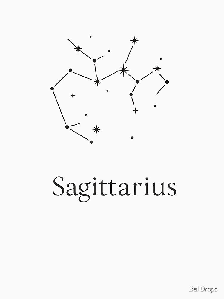 The Minimalist Sagittarius Constellation by Bal Drops