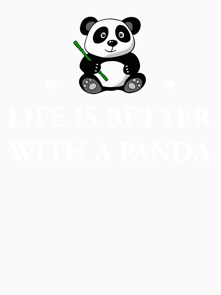 Life Is Better With A Panda Bamboo Art by TeesByDesign