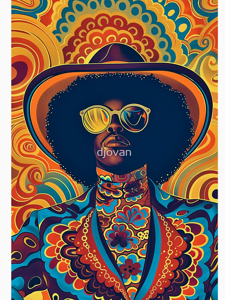 Psychedelic Soul – Retro 70s Fashion Portrait by djovan