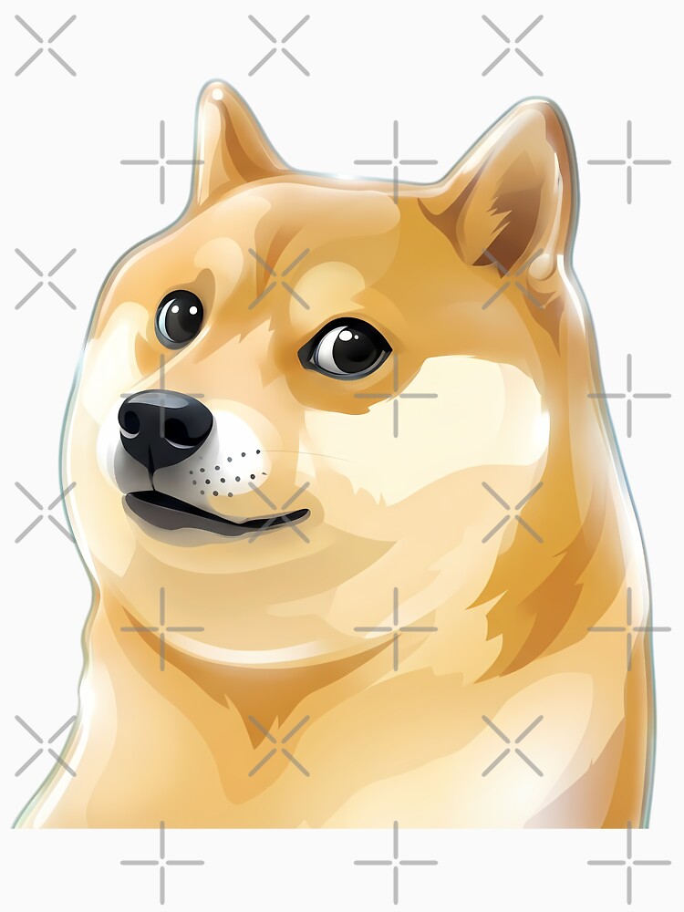 Glossy Doge Shiba Inu Meme Icon by NostalgiaOS