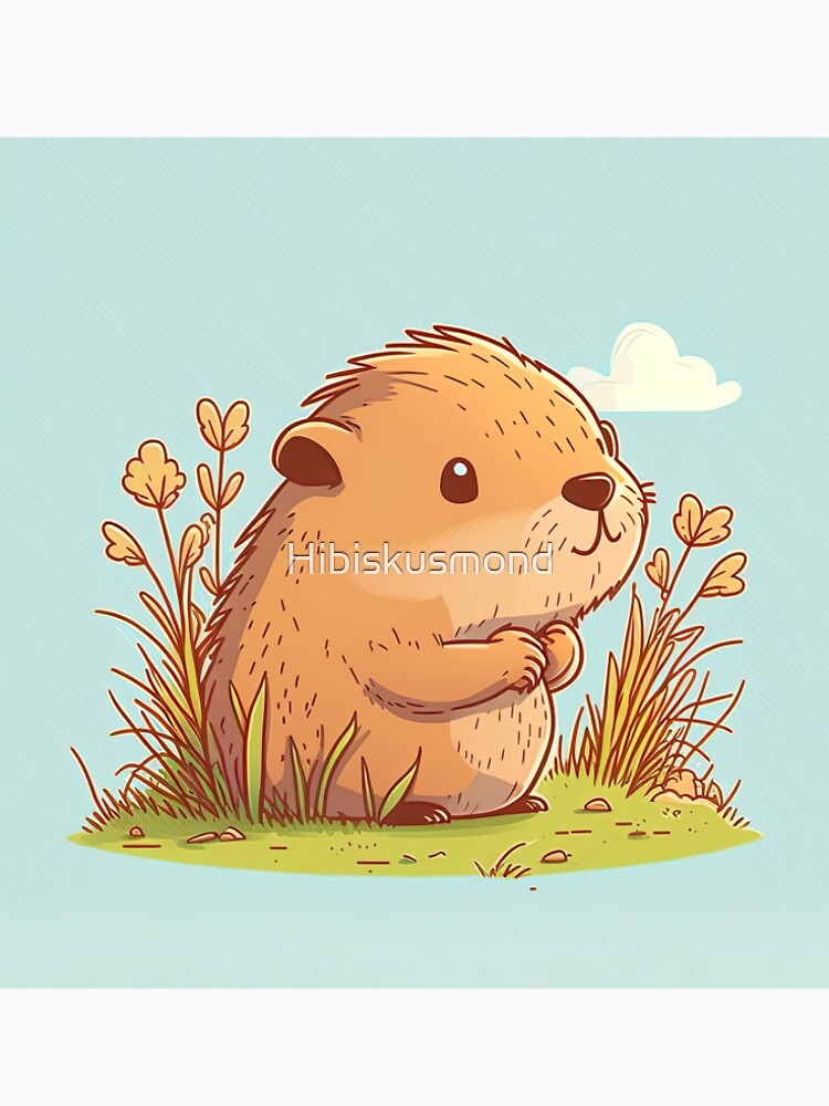 Cute baby capybara by Hibiskusmond