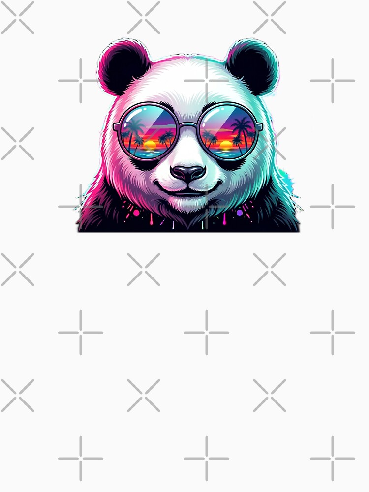 Chill Panda Neon Sunset Shades by KevLarPrints