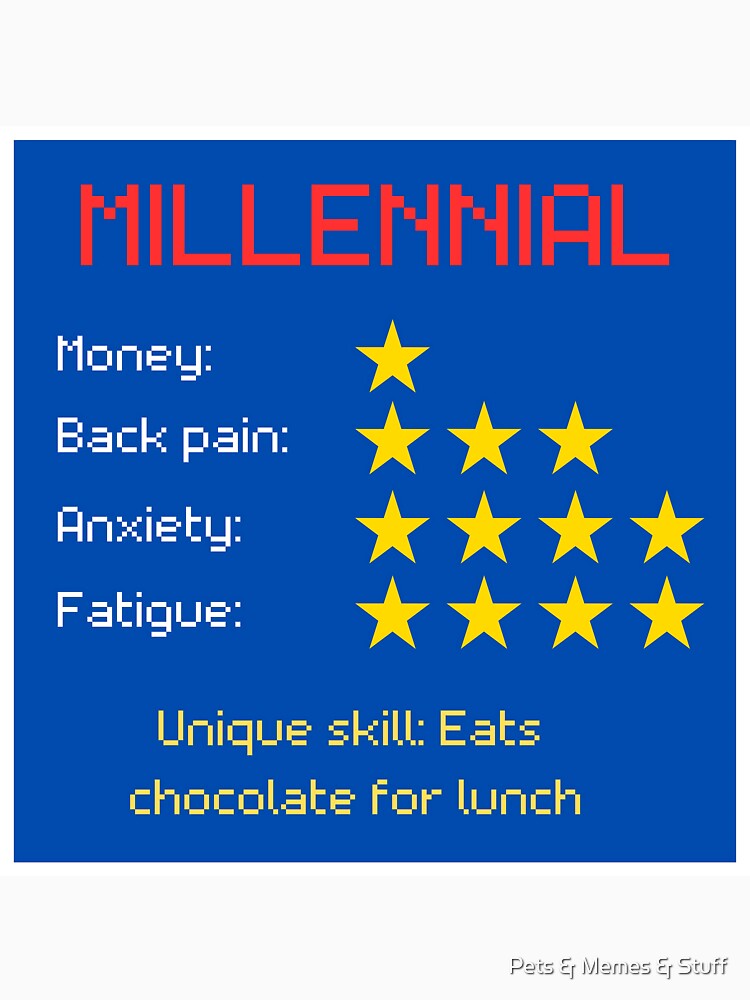 Funny Millennial Rating Chart by Pets & Memes & Stuff