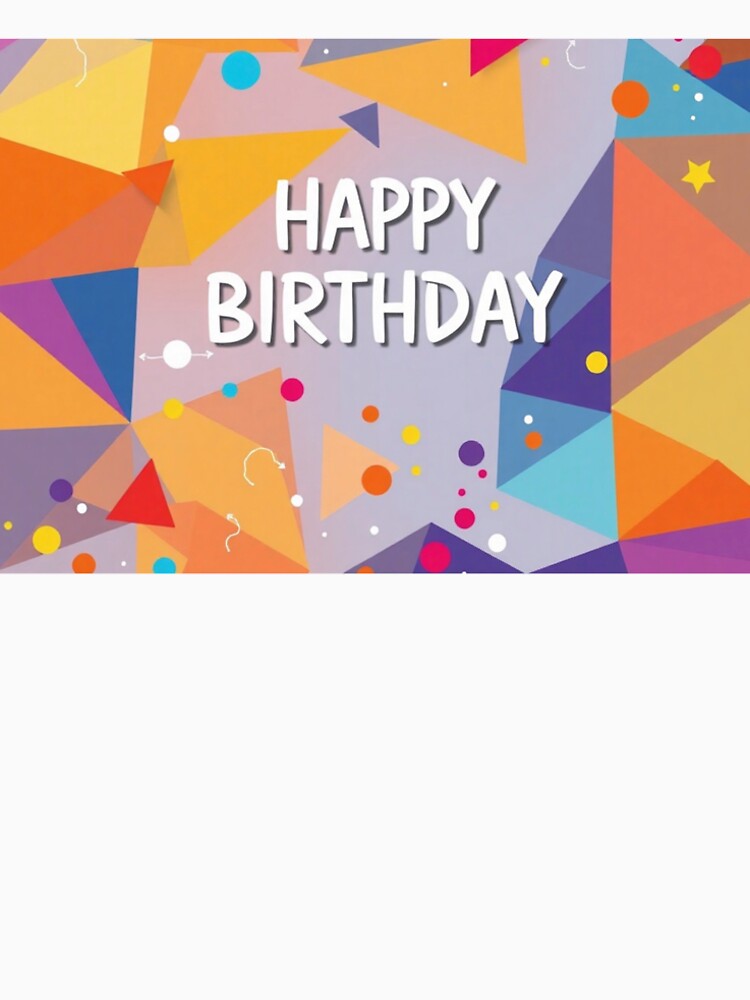 Polygonal Birthday Card Celebration by IntelliMindDesigns