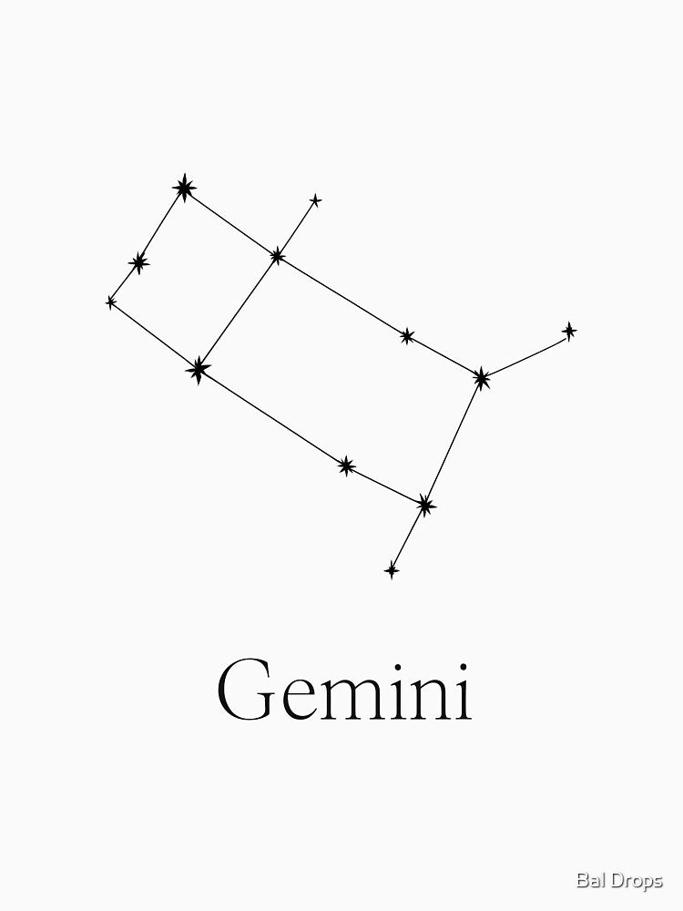 The Minimalist Gemini Constellation by Bal Drops