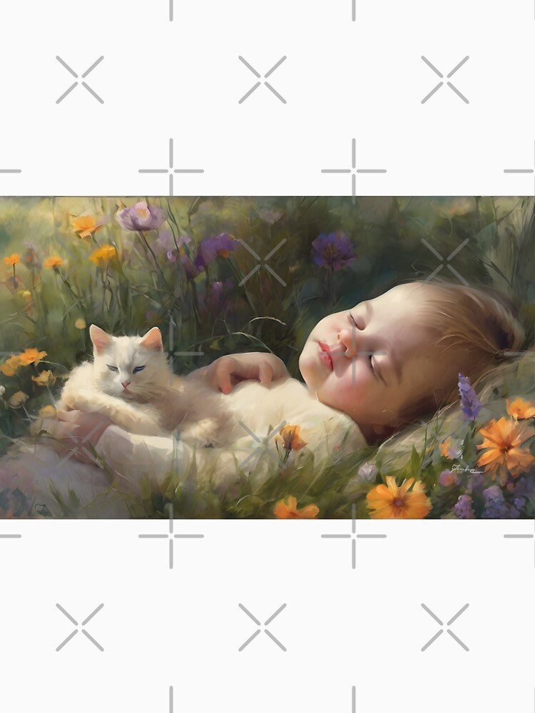 Gentle slumber in the sea of flowers by Didier Junk