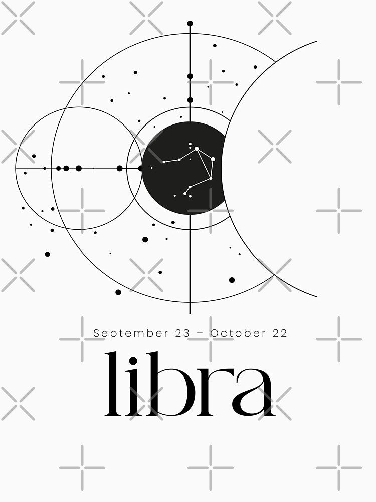 Minimalist Libra Zodiac Sign Constellation Astrology Horoscope Aesthetic by VermintStudio