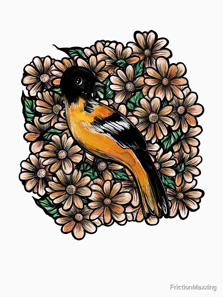 Oriole Art Bird Nerd designs by FrictionMaxxing