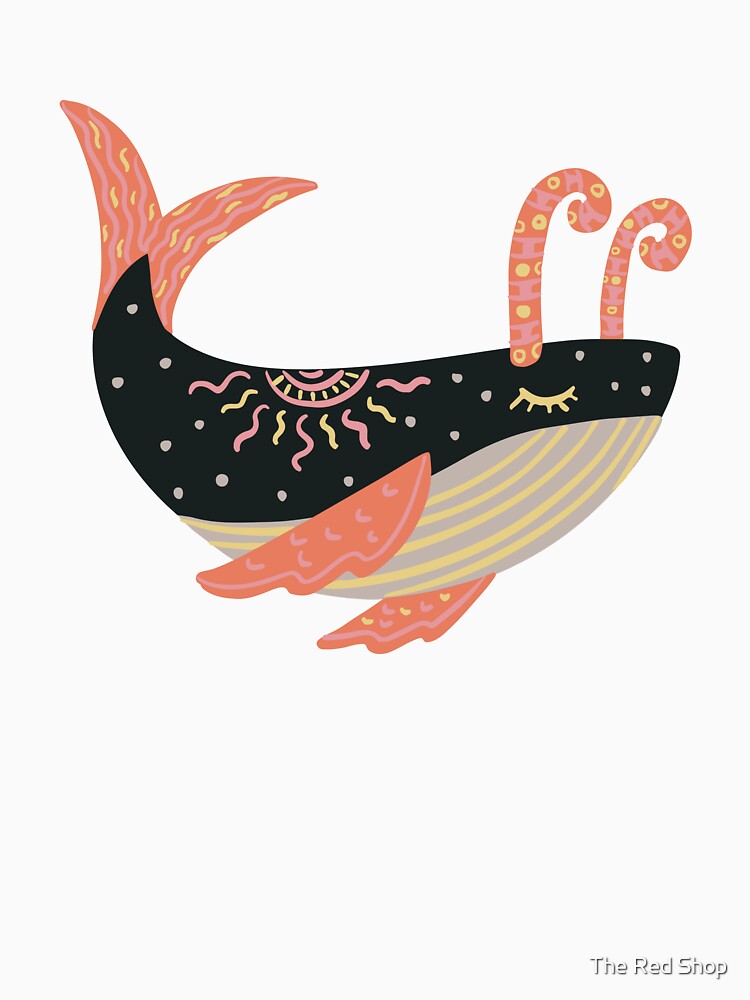 cute sassy black and pink pattern whale by The Red Shop