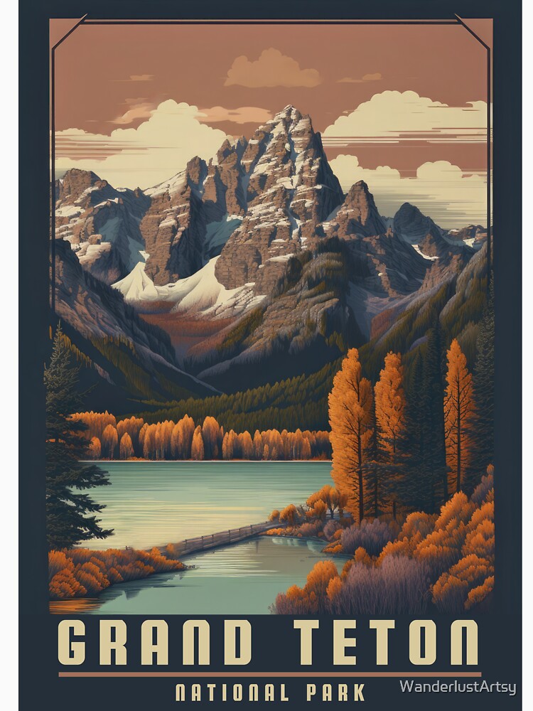 Grand Teton National Park Sunset by WanderlustArtsy