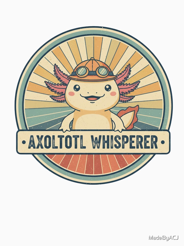 Axolotl Whisperer Cute Circle Logo – Funny Amphibian Lover Gift – Kawaii Axolotl Art by MadeByACJ