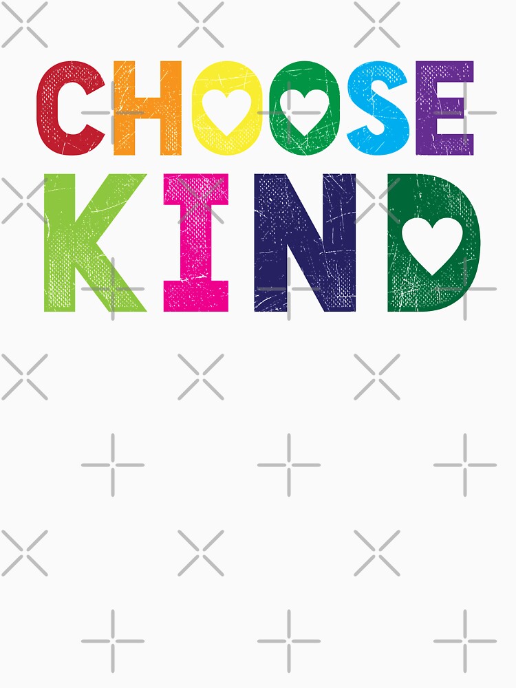 Choose Kind T Shirt - Anti-Bullying - Heart T-Shirt - Rainbow by TheTeeSupplyCo