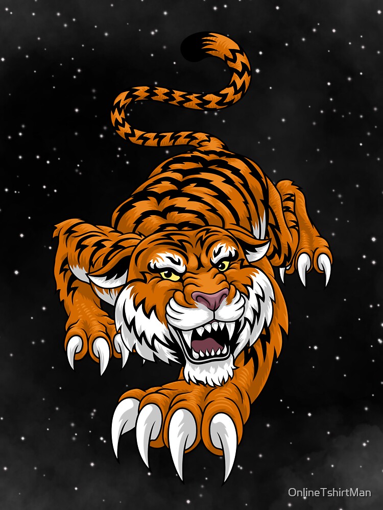 TIGER GRAPHIC SNEAKY TIGER DESIGN by OnlineTshirtMan