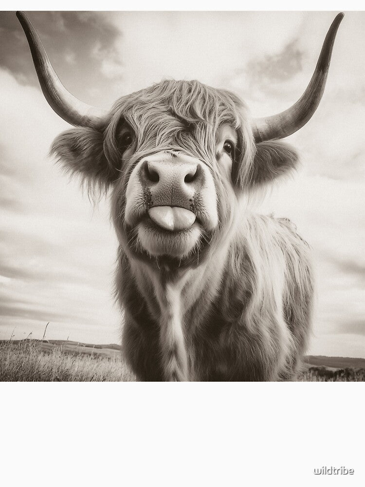 Cheeky Highland Cow by wildtribe