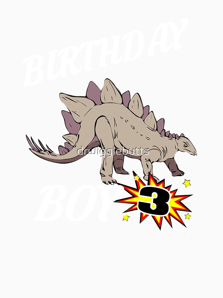 3 Years Old Birthday Design Dinosaur Gift Design by drwigglebutts
