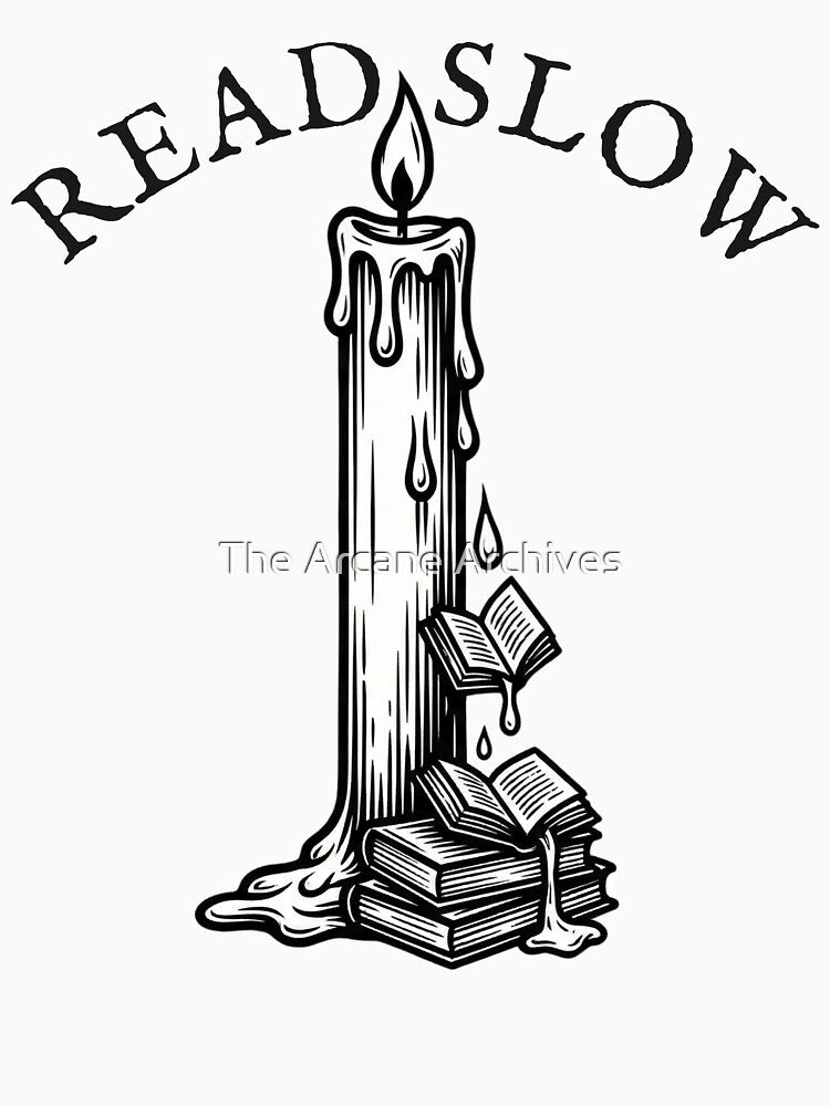 Read Slow – Dark Academia Candle & Books by The Arcane Archives