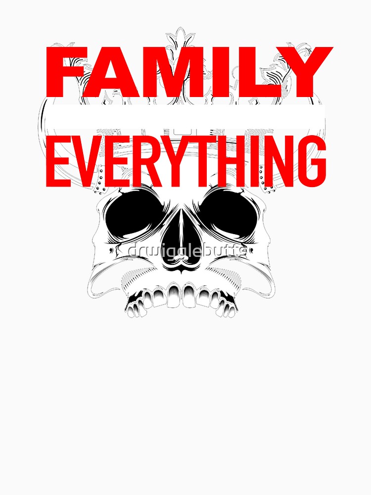Family Over Everything Skull by drwigglebutts