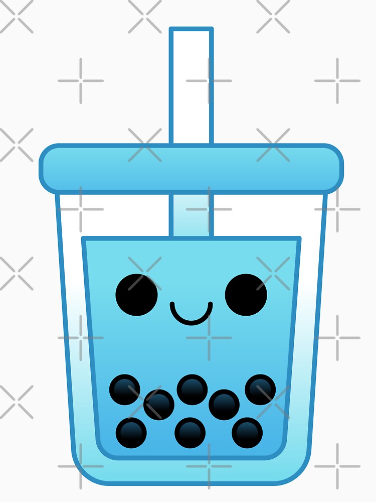 kawaii blue boba tea by kittybox