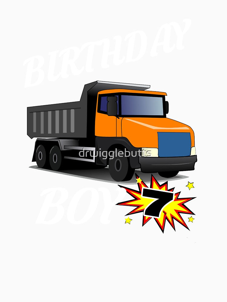 7 Years Old Birthday Design Dump Truck GifDesign by drwigglebutts