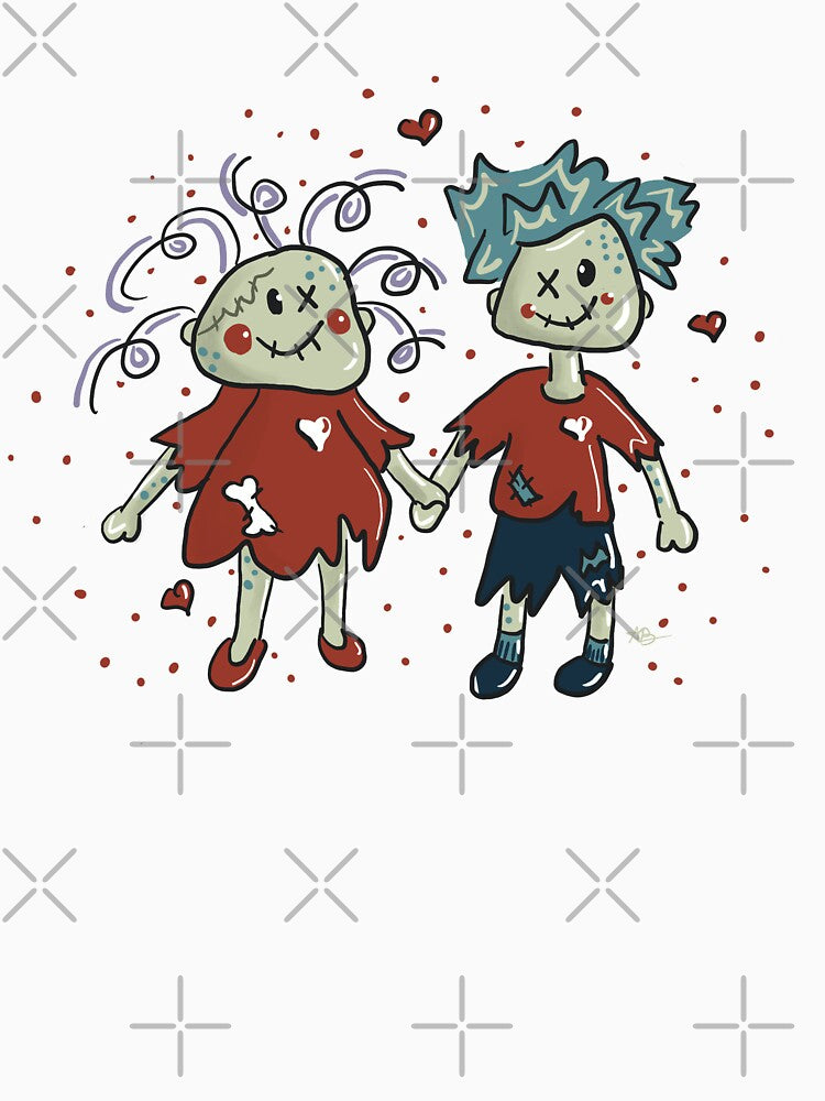 Cute Zombie Couple by Angela Balazs