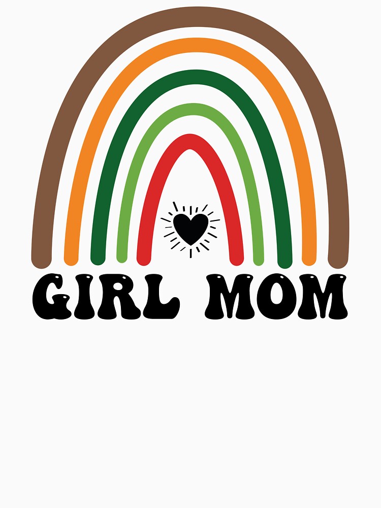 Girl mom rainbow shirt, Gift for mom, Mother's Day gift, Daughter gift, Mom shirt, Girl mom sweatshirt, Mom hat, Girl mom sticker, Mom birthday gift by Noe Mill