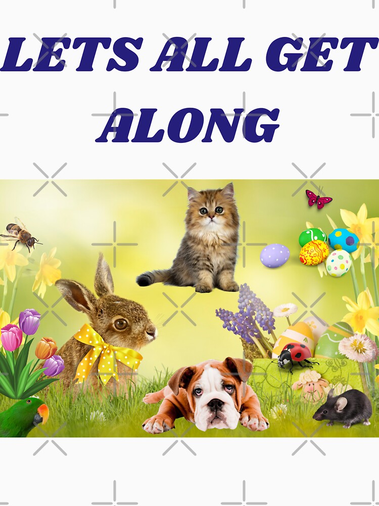 Let's All Get Along Easter Spring Desing by silviaol