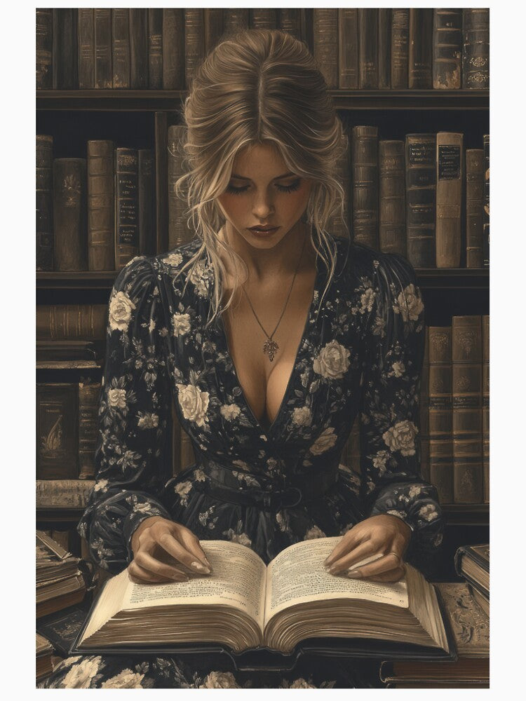 Dark Academia Library Reader by EverpageStudio